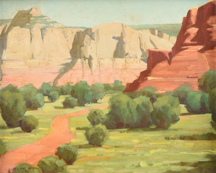 Red Rock Canyon by William Wendt | Oil Painting Reproduction