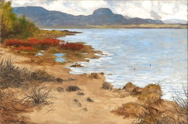 Beach by Soneren 1899 by Theodor Kittelsen | Oil Painting Reproduction
