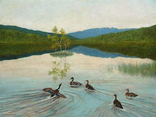 En Vaardag 1898 by Theodor Kittelsen | Oil Painting Reproduction