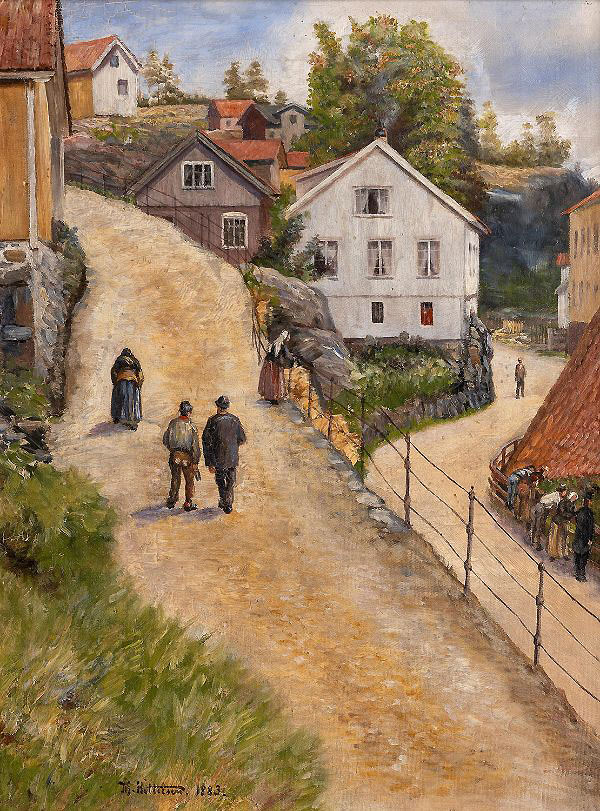 From Biornsborg's Hill Kragero 1883 | Oil Painting Reproduction