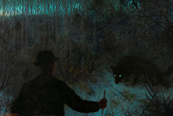 The Ash Lad and the Wolf 1900 | Oil Painting Reproduction