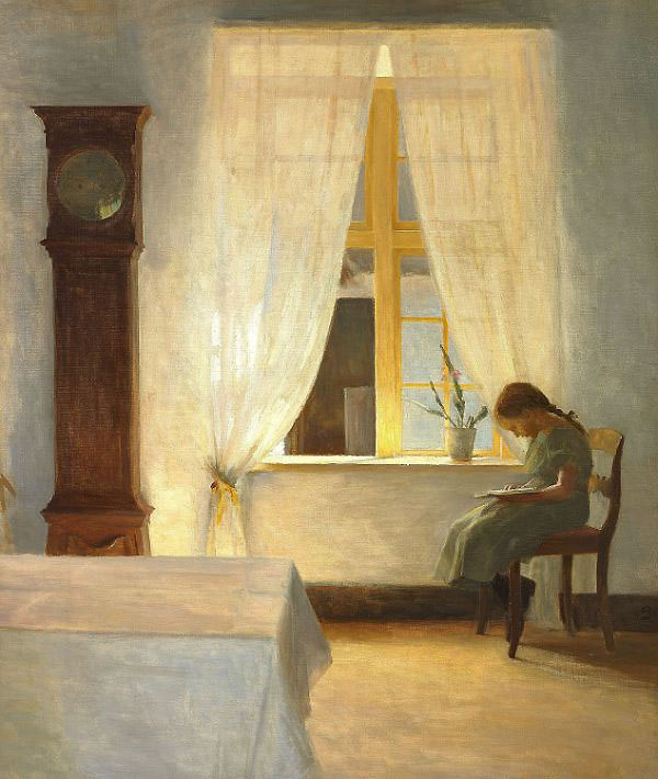 A Girl Reading by the Window 1901 | Oil Painting Reproduction