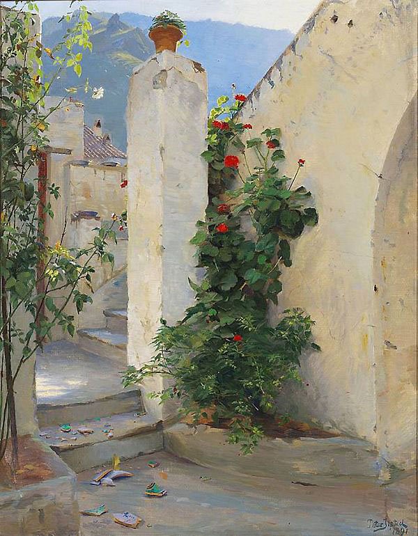 Flowering Pelargonium Capri 1891 | Oil Painting Reproduction