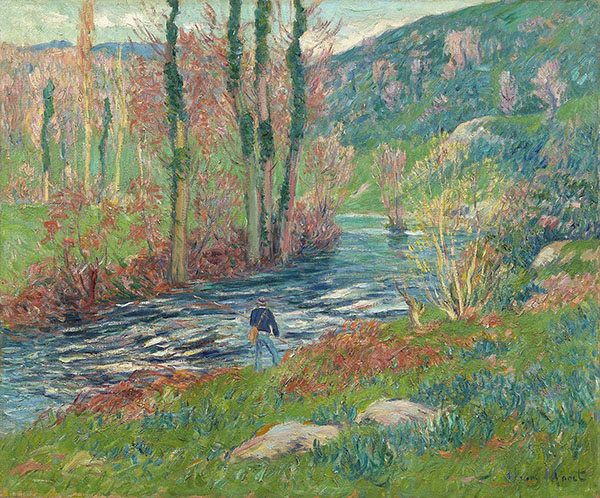 Angler in Autumn 1907 by Henry Moret | Oil Painting Reproduction