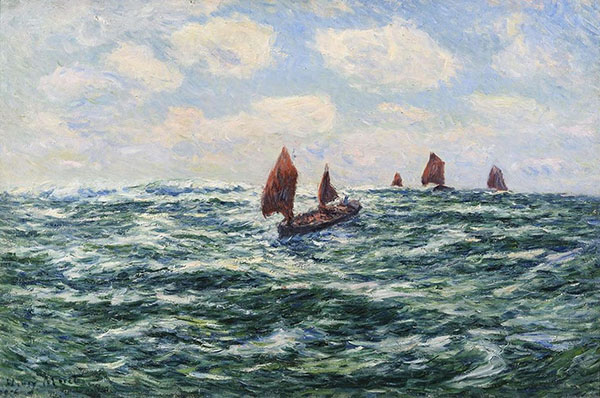 Fishing Boats Audierne 1906 by Henry Moret | Oil Painting Reproduction