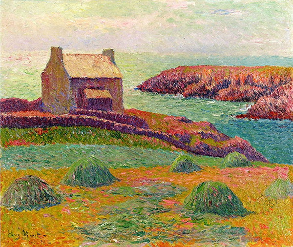 House on a Hill 1898 by Henry Moret | Oil Painting Reproduction