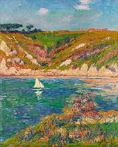 Landscape of Doelan with a White Sail 1898 By Henry Moret