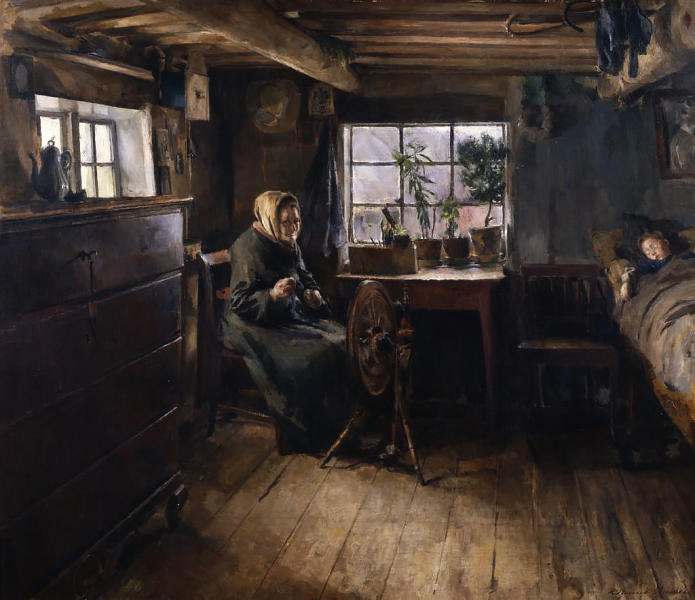 At Grandmother's 1889 by Harriet Backer | Oil Painting Reproduction