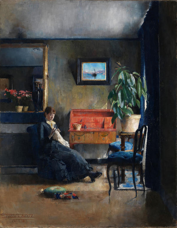 Blue Interior 1883 by Harriet Backer | Oil Painting Reproduction