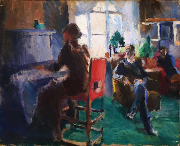 By the Piano 1894 by Harriet Backer | Oil Painting Reproduction