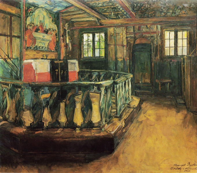 The Altar at Uvdal Stave Church 1909 | Oil Painting Reproduction