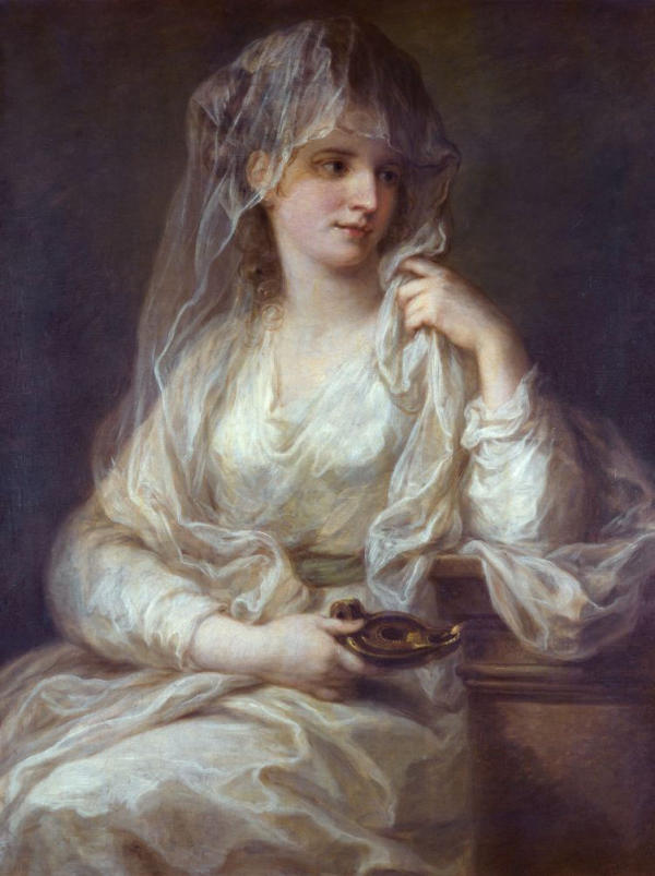 A Lady As Vestal Virgin by Angelica Kauffman | Oil Painting Reproduction