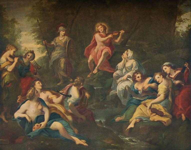 Apollo And The Muses by Angelica Kauffman | Oil Painting Reproduction