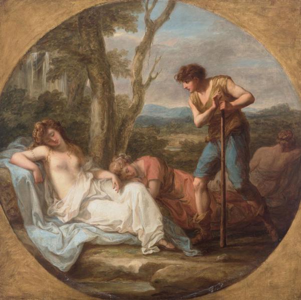 Cimon And Iphigenia by Angelica Kauffman | Oil Painting Reproduction