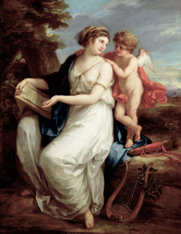 Erato The Muse Of Lyric Poetry With A Putto | Oil Painting Reproduction