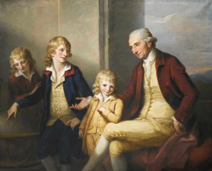 Joseph May With His Three Sons | Oil Painting Reproduction