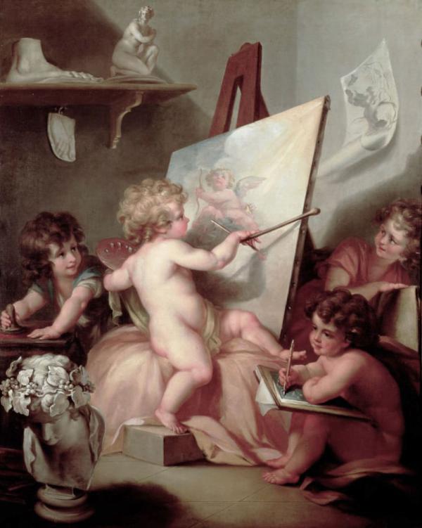 Cherubs Painting by Angelica Kauffman | Oil Painting Reproduction