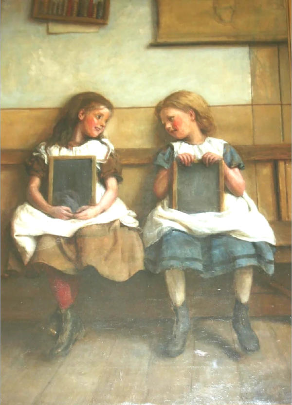 Classroom Confidences 1895 by Joseph Clark | Oil Painting Reproduction