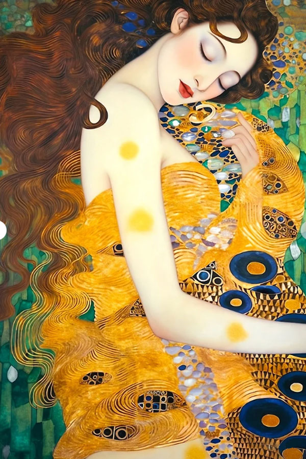 Romantic Goddess, Klimt Inspired | Oil Painting Reproduction