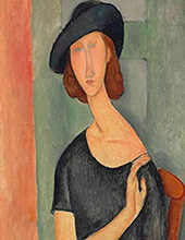 Jeanne Hebuterne in a Hat c1919 By Amedeo Modigliani