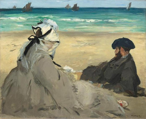 On the Beach 1873 by Edouard Manet | Oil Painting Reproduction