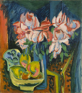 Pink Roses 1918 By Ernst Kirchner