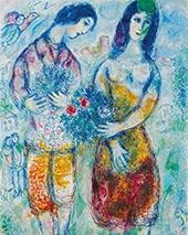 Les Paysans 1971 By Marc Chagall