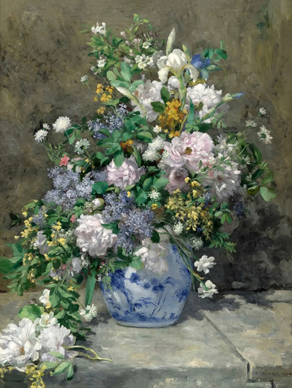 Spring Bouquet 1866 by Pierre Auguste Renoir | Oil Painting Reproduction