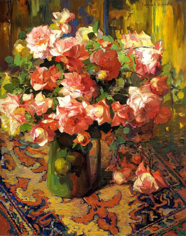 A Bouquet of Roses by Franz Bischoff | Oil Painting Reproduction