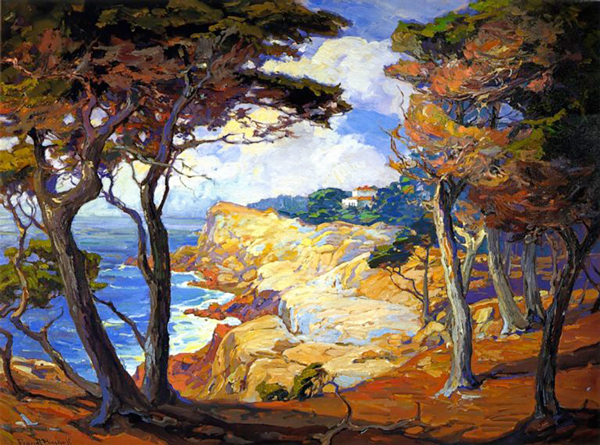 A Villa on the Monterey Coast | Oil Painting Reproduction