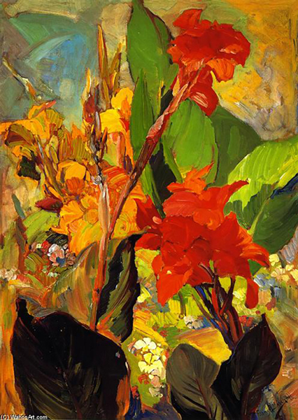 Cannas by Franz Bischoff | Oil Painting Reproduction