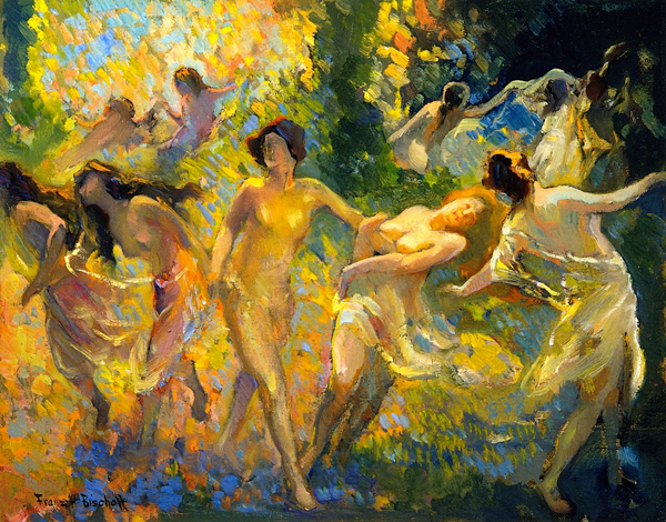 Dancing Women by Franz Bischoff | Oil Painting Reproduction