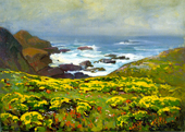 Morning Mist Monterey Coast By Franz Bischoff