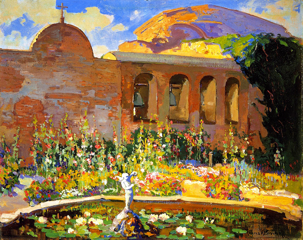 San Juan Capistrano Mission Yard | Oil Painting Reproduction