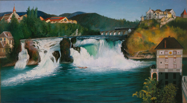 Waterfall in Schaffhausen 1903 | Oil Painting Reproduction