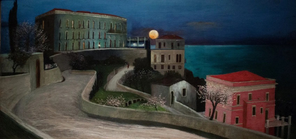 Full Moon over Taormina 1901 | Oil Painting Reproduction