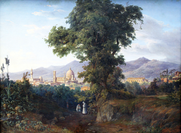 View of Florenz 1832 by August Ahlborn | Oil Painting Reproduction