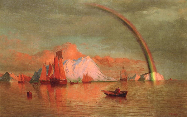 Arctic Sunset with Rainbow by William Bradford | Oil Painting Reproduction