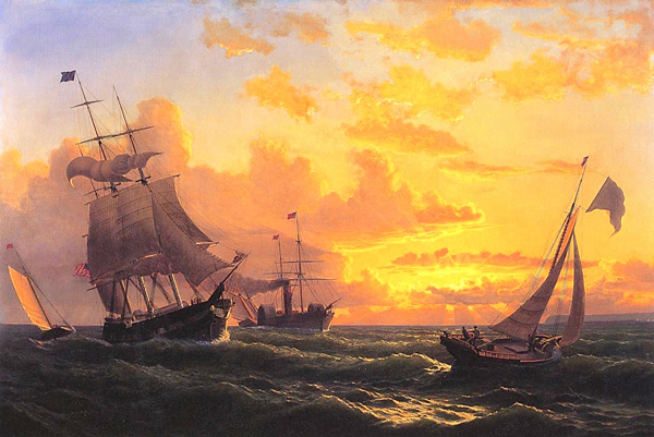 Fresh Breeze of Sandy Hook by William Bradford | Oil Painting Reproduction