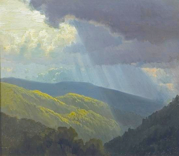 Approaching Storm in the Sierra Nevadas | Oil Painting Reproduction