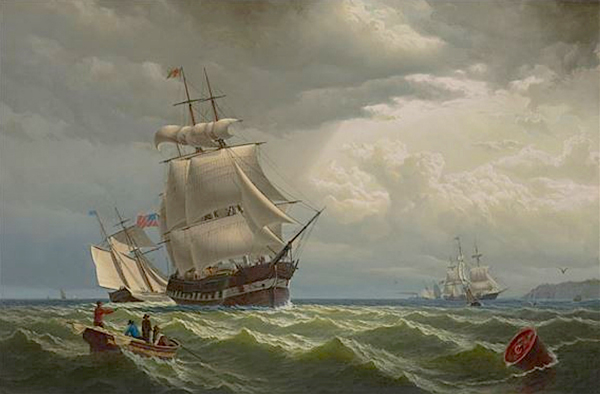 Ships off a Northern Headland 1860 | Oil Painting Reproduction