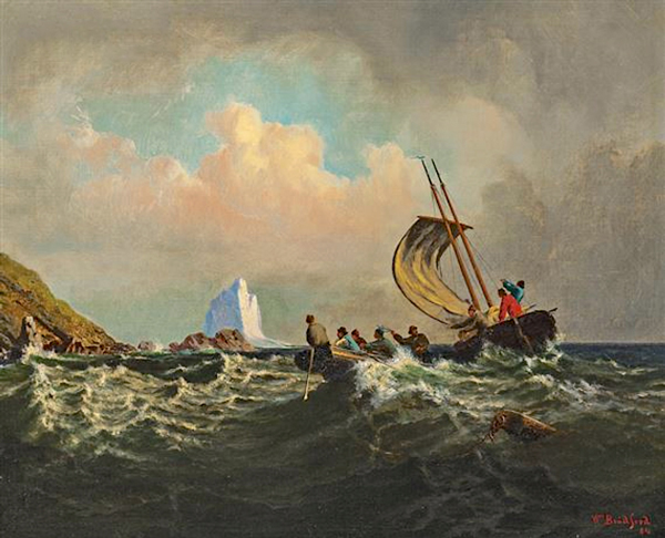 Rescue from the Rocks by William Bradford | Oil Painting Reproduction