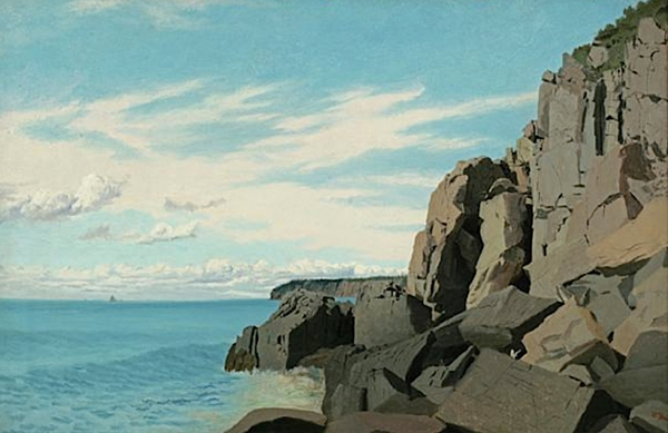 Surf Beaten Rocks, Mount Desert | Oil Painting Reproduction