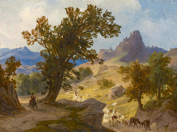 Shepherds Below Cervara in Latium | Oil Painting Reproduction