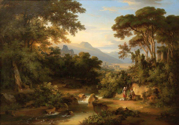 View of Subiaco by August Ahlborn | Oil Painting Reproduction