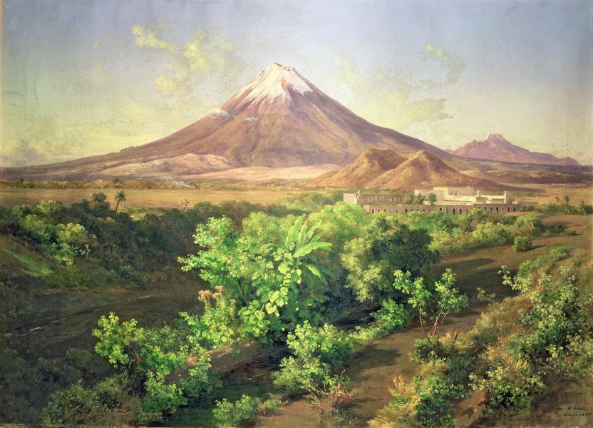 A Small Volcano in Mexican Countryside | Oil Painting Reproduction