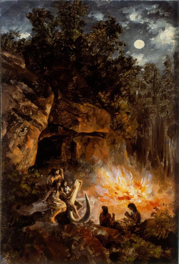 Scene from the Quaternary upper Paleolithic Period | Oil Painting Reproduction