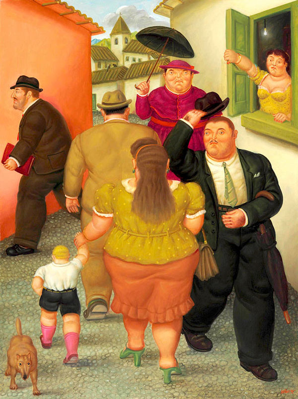 The Street 95 by Fernando Botero | Oil Painting Reproduction