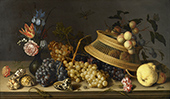 Still Life of Flowers Fruit Shells and Insects c1629 By Balthasar van der Ast