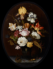 Still Life of Flowers in a Glass Vase 1624 By Balthasar van der Ast